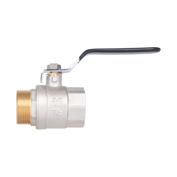 Кран кульовий для води Thermo Alliance Base 1 1/2" ВН, латунний, ручка-важіль, нікельований, PN40 SD00002797 фото