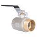 Кран кульовий для води Thermo Alliance Base 1 1/2" ВН, латунний, ручка-важіль, нікельований, PN40 SD00002797 фото 3