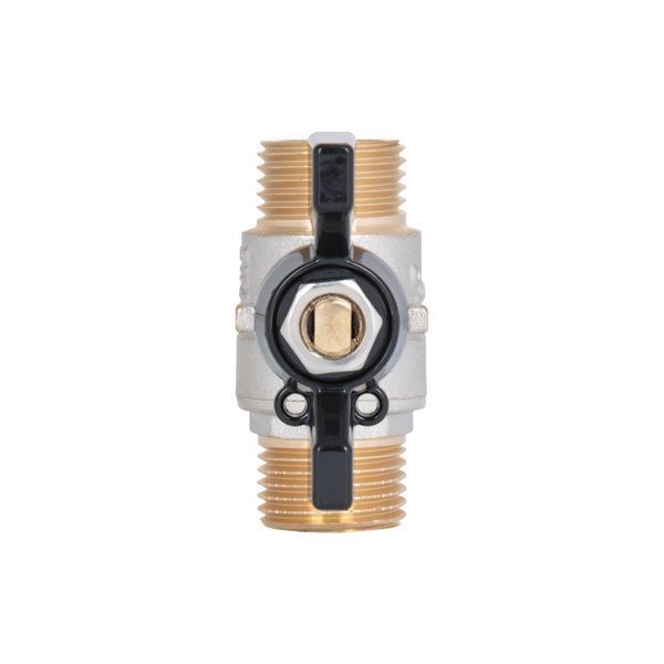Кран кульовий для води Thermo Alliance Base 1/2" НН, латунний, ручка-метелик, нікельований, PN40 SD00002817 фото