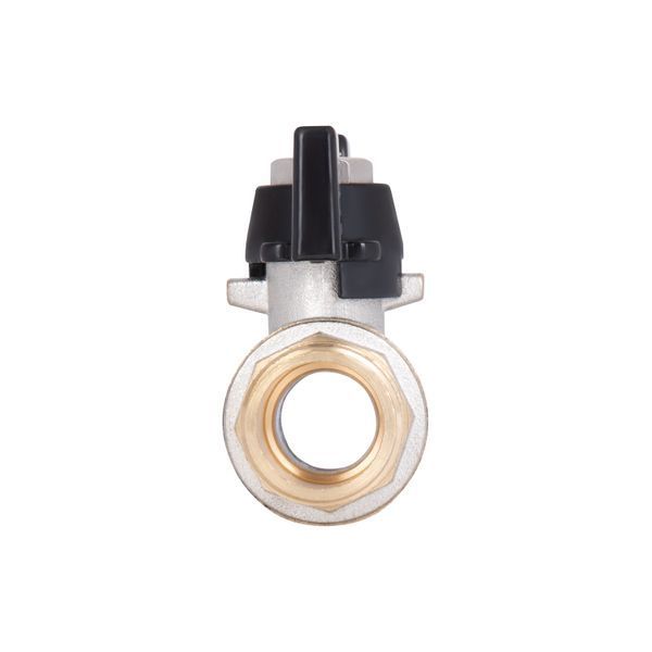 Кран кульовий для води Thermo Alliance Base 1/2" НН, латунний, ручка-метелик, нікельований, PN40 SD00002817 фото