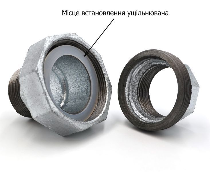 Прокладка силіконова плоска 1" для чавунного згону-американки, тип ВН (49&times;33&times;2 мм) SD00051920 фото