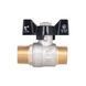 Кран кульовий для води Thermo Alliance Base 1/2" НН, латунний, ручка-метелик, нікельований, PN40 SD00002817 фото 4