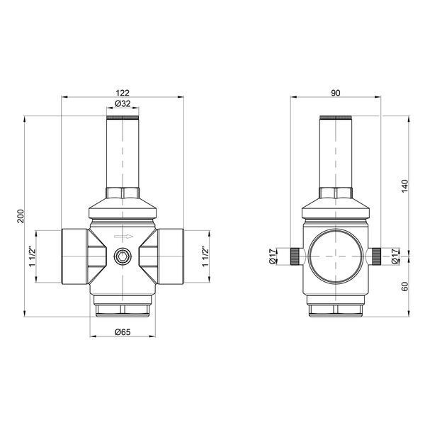 Редуктор тиску води Icma 246 1 1/2" (1&ndash;6 бар), поршневий, посилений, PN25, 91246AH05 SD00008053 фото