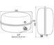 Розширювальний бак для котла 10 л Womar WM-P10L, 3/4", плоский, &Oslash;330 &times; 150 мм SD00025886 фото 2