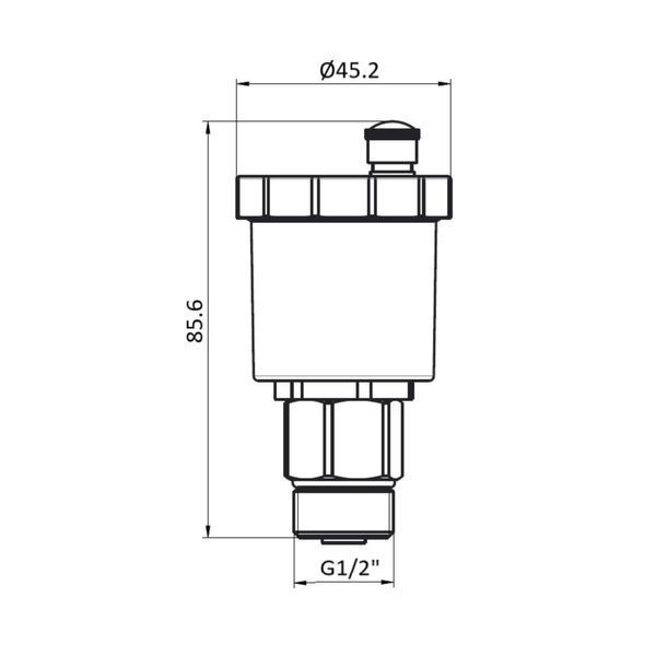 Автоматичний повітровідвідник Thermo Alliance Forte 1/2", латунний, хром, з клапаном, TAF28115 SD00053592 фото