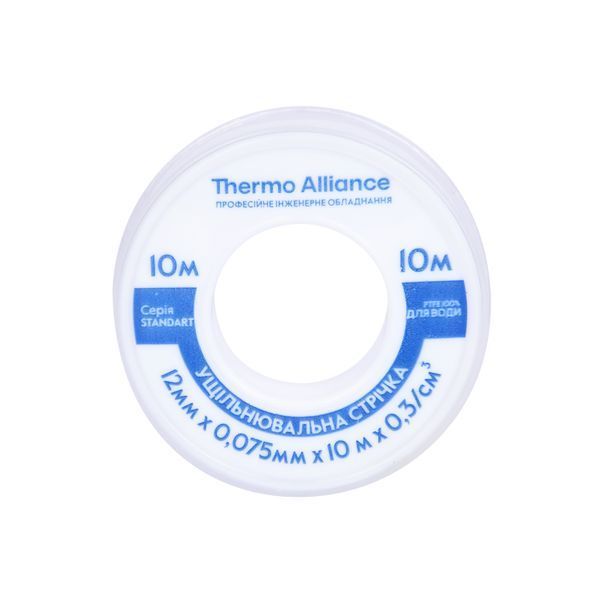 ФУМ стрічка PTFE Thermo Alliance 12 мм &times; 0,075 мм &times; 10 м, комплект 10 шт (ущільнювальна для різьби) SD00010379 фото