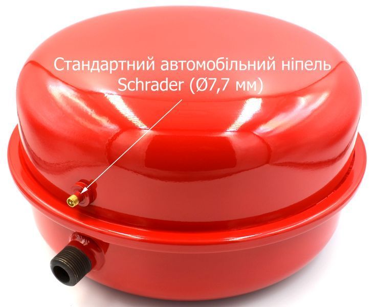 Розширювальний бак для котла 12 л Womar WM-P12L, 3/4", плоский, &Oslash;330 &times; 185 мм SD00025887 фото