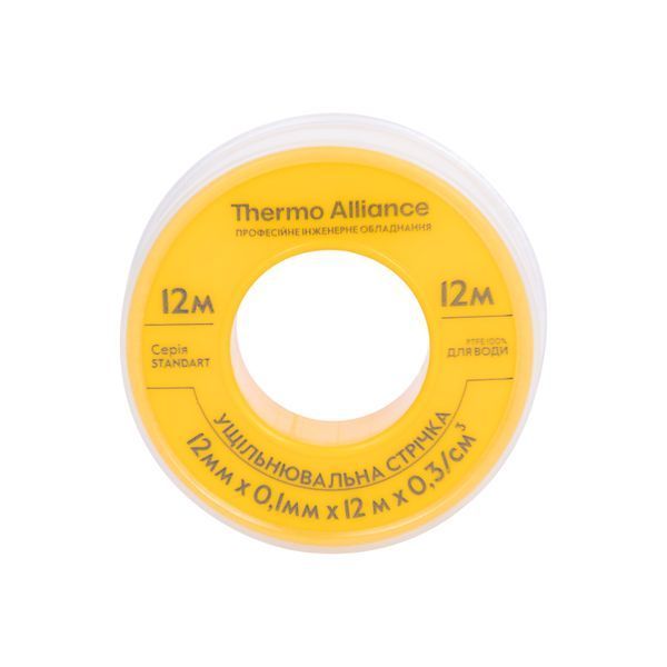 ФУМ стрічка PTFE для води Thermo Alliance 12 мм &times; 0,1 мм &times; 12 м, комплект 10 шт (ущільнювальна для різьби) SD00010385 фото