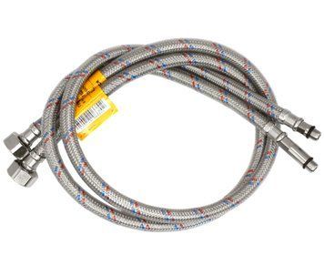 Гнучка підводка для змішувача 80 см Thermo Alliance 1/2" &times; М10, нержавіюче обплетення, нейлонове покриття (пара) SD00002761 фото