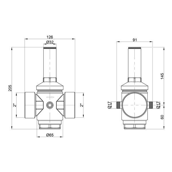 Редуктор тиску води Icma 246 2" (1&ndash;6 бар), поршневий, посилений, PN25, 91246AJ05 SD00008057 фото