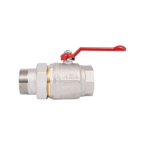Кран кульовий-американка Icma №347 (посилений) 2" ВН, латунний, PN25, ручка-важіль, нікельований SD00051995 фото