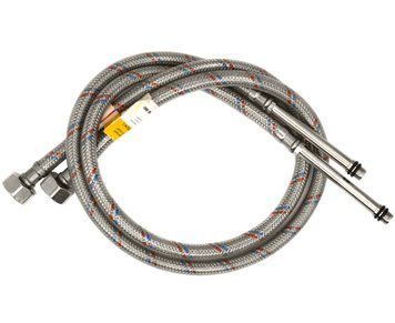Гнучка підводка для змішувача 60 см Thermo Alliance 1/2" &times; М10 (штуцер 85 мм), нержавіюче обплетення, нейлонове покриття (пара) SD00050990 фото