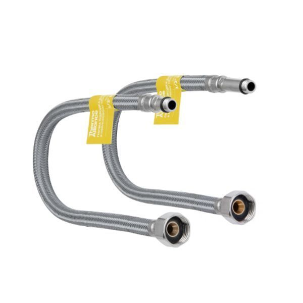 Гнучка підводка для змішувача 60 см Thermo Alliance Forte 1/2" &times; М10, штуцери 18/35 мм, нейлонове обплетення (пара) SD00039906 фото