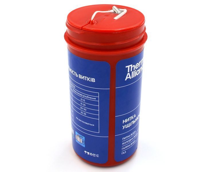 Ущільнювальна нитка Thermo Alliance Standart 150 м, з вбудованим різаком (фіксатором), для різьбових з&rsquo;єднань (вода/газ) SD00053522 фото