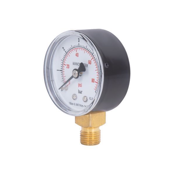 Манометр для води Thermo Alliance 1/4" 0&ndash;6 бар, &Oslash;50 мм, радіальний (нижнє підключення), SD1706B SD00006081 фото