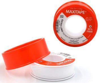 ФУМ стрічка PTFE Unipak Maxitape 12 мм &times; 0,1 мм &times; 13 м, тефлонова ущільнювальна стрічка для різьбових з&rsquo;єднань CV030118 фото