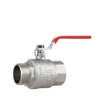Кран кульовий Thermo Alliance Forte (посилений) 1 1/2" ВН, латунний, ручка-важіль, нікельований, PN40 SD00010553 фото