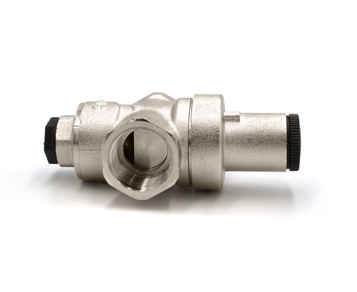 Редуктор тиску води Karro 1/2" (1-4 бар), поршневий, з манометром, PN12, KR-80837 CV008253MN фото