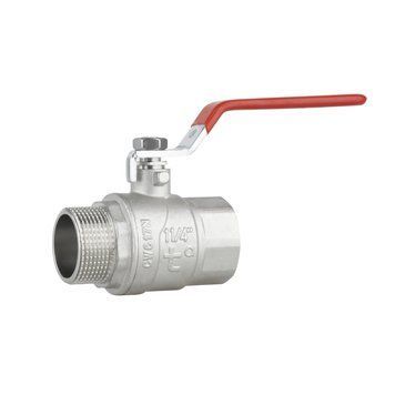 Кран кульовий Thermo Alliance Forte (посилений) 1 1/4" ВН, латунний, ручка-важіль, нікельований, PN40 SD00010557 фото