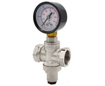 Редуктор тиску води Karro 3/4" (1-4 бар), поршневий, з манометром, PN12, KR-80837 CV009599MN фото