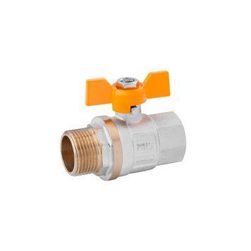 Кран кульовий для газу Karro Standart+ 3/4" ВН, латунний, ручка-метелик, PN40 CV017347 фото