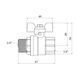 Кран кульовий для газу Karro Standart+ 3/4" ВН, латунний, ручка-метелик, PN40 CV017347 фото 2