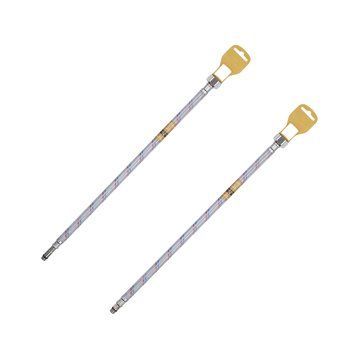 Гнучка підводка для змішувача 150 см Kroner 1/2" &times; М10, нержавіюче обплетення, нейлонове покриття (пара) CV023685 фото