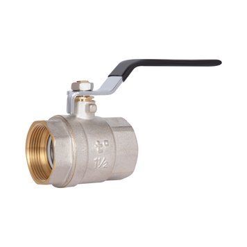 Кран кульовий для води Thermo Alliance Base 1 1/2" ВВ, латунний, ручка-важіль, нікельований, PN40 SD00002795 фото