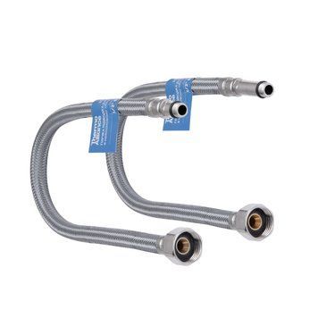 Гнучка підводка для змішувача 100 см Thermo Alliance NYLON 1/2" &times; М10, штуцери 18/35 мм, нейлонове обплетення (пара) SD00053003 фото
